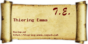 Thiering Emma névjegykártya